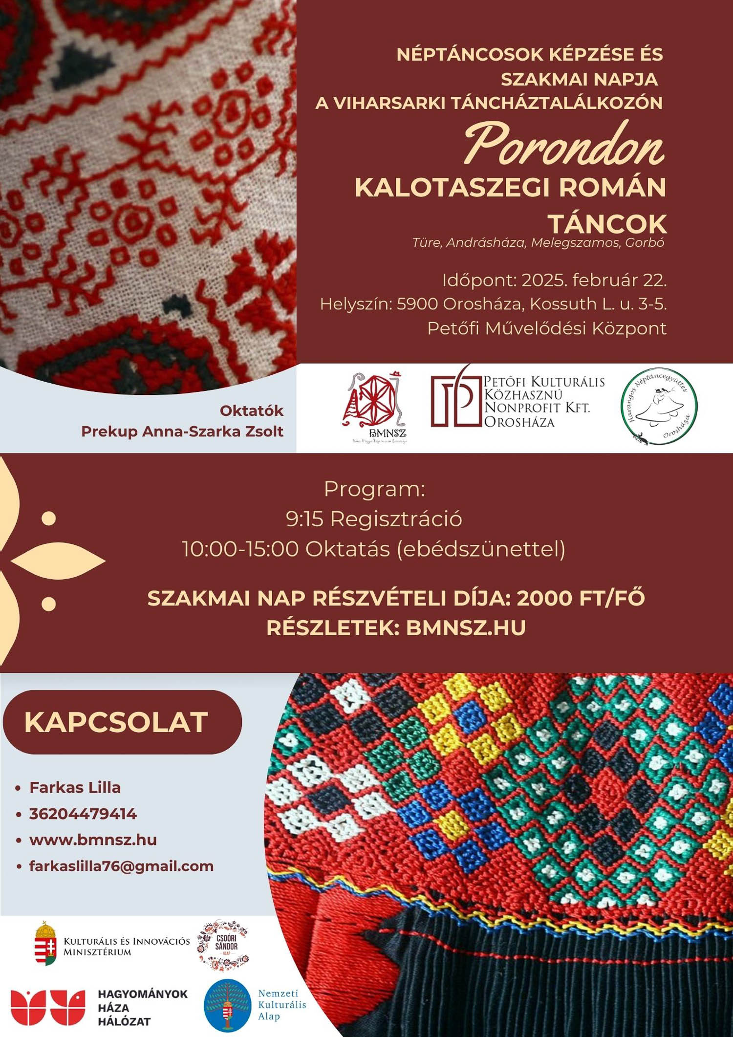Kalotaszegi román táncok - szakmai nap