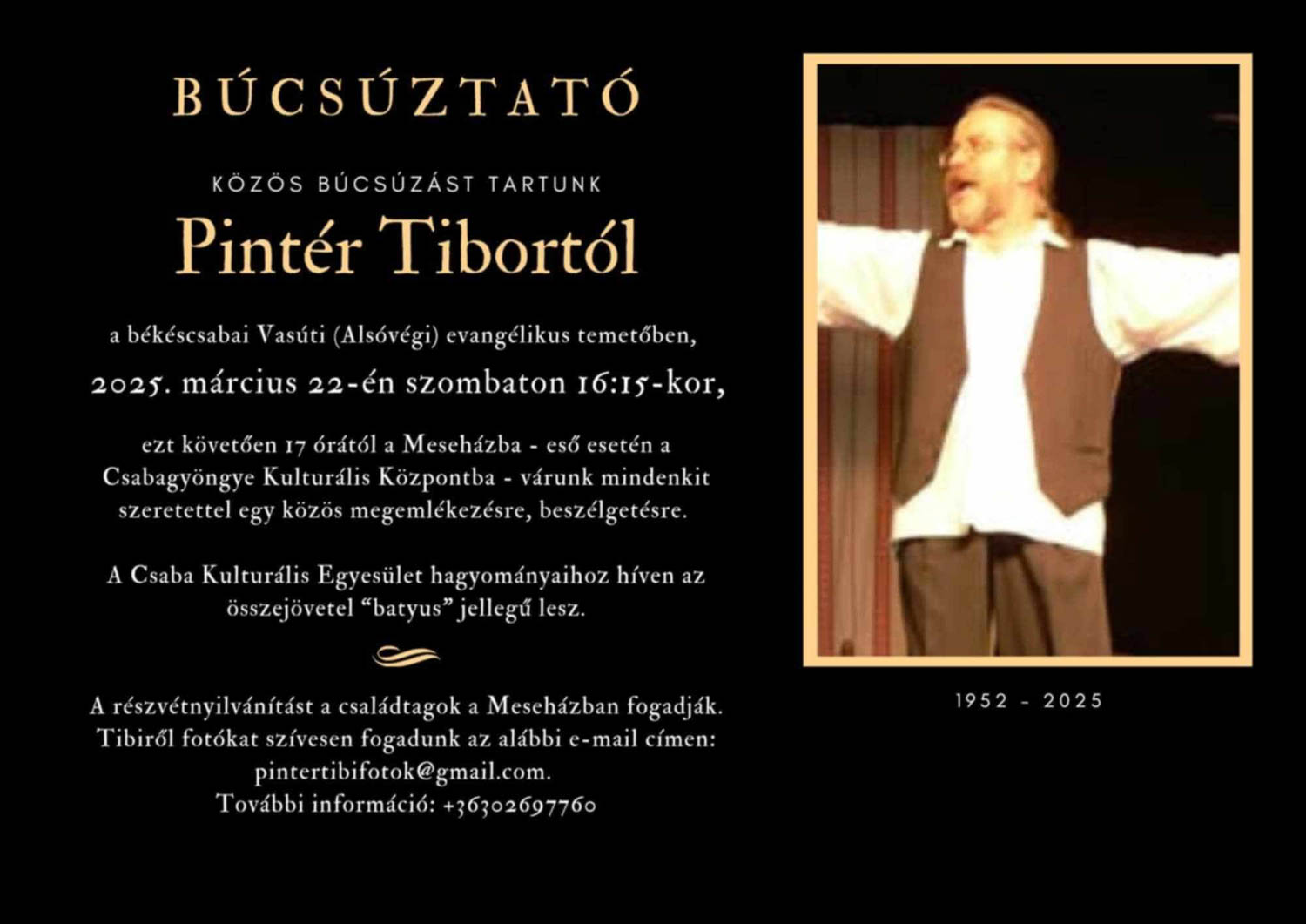 Pintér Tibor búcsúztató